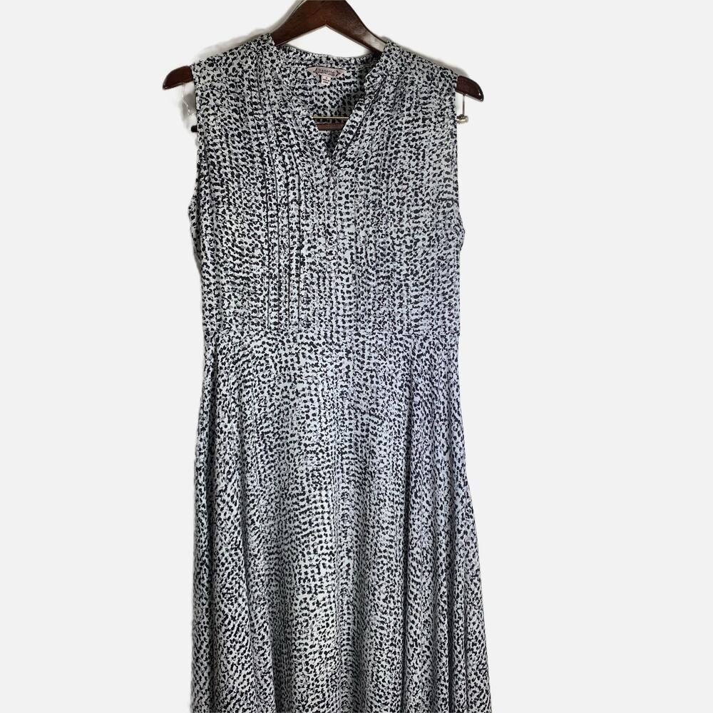 Nanette Lapore Black & White‎ Animal Print Sleeveless Dress w/Tie Waist Size 6 - Picture 3 of 14